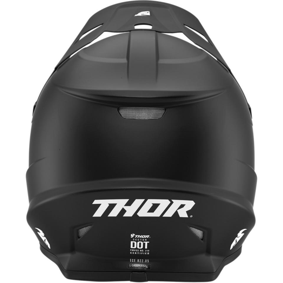 Casque de moto cross noir mat Thor Sector taille XXXL 3XL pour enduro TT cross