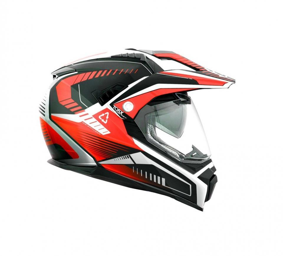 Casque cross à écran visière Torx Dundee V Red pour moto Taille S 55-56cm Neuf