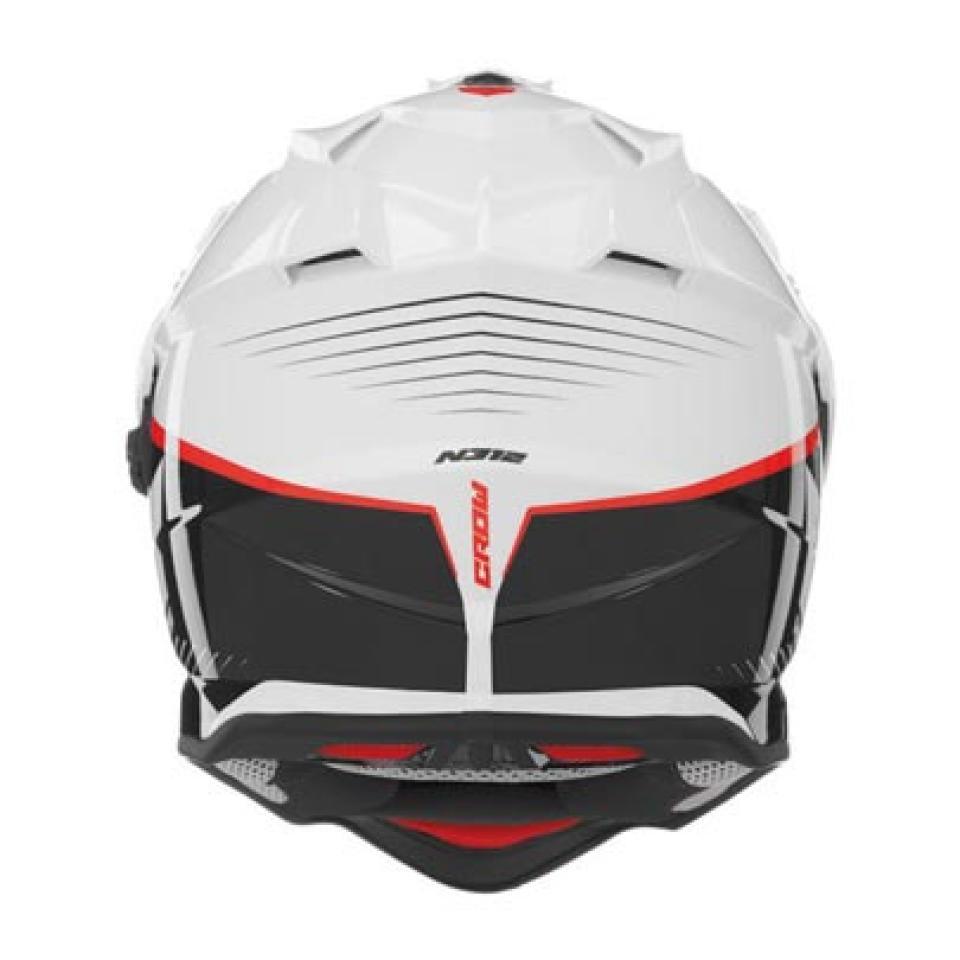 Casque cross Taille L 59-60cm Nox N312 CROW BLANC/NOIR visière rigide + solaire