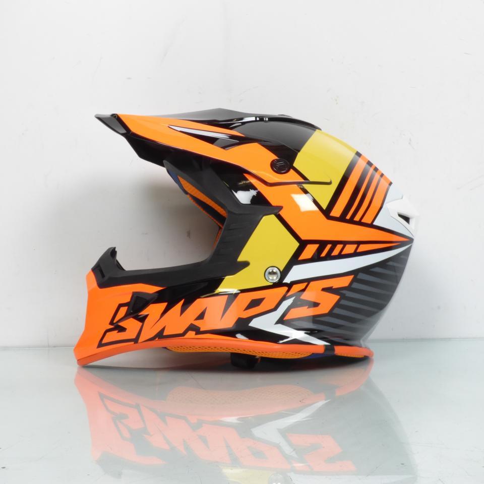 Casque cross orange noir Swap's Taille M S818 Neuf pour moto cross enduro TT