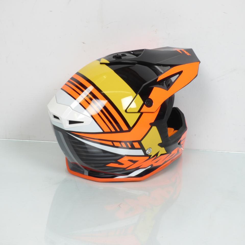 Casque cross orange noir Swap's Taille M S818 Neuf pour moto cross enduro TT