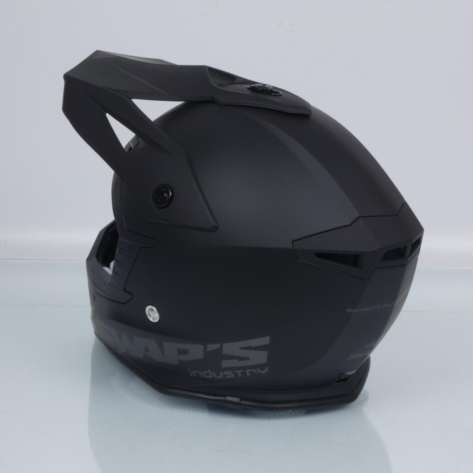 Casque pour moto cross Swaps Blur S818 noir mat taille L 59-60cm supermotard Neuf