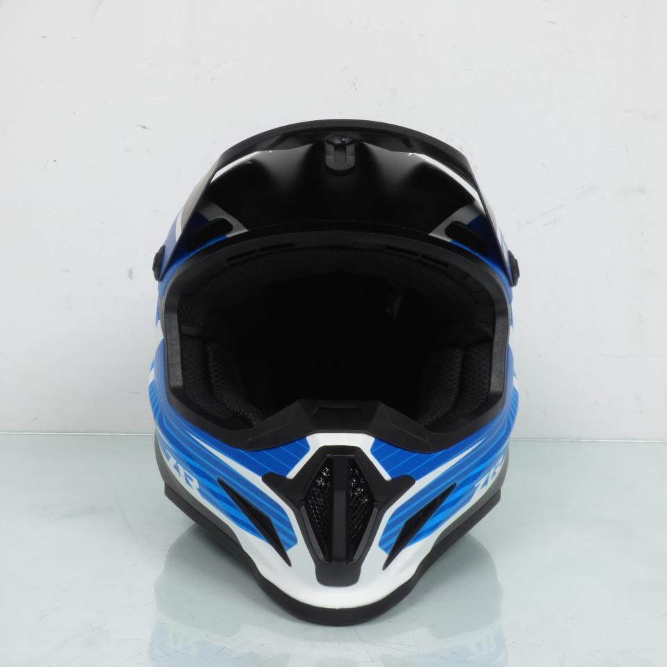 Casque moto cross enduro blanc bleu noir Z1R Rise pour homme femme Taille M Neuf