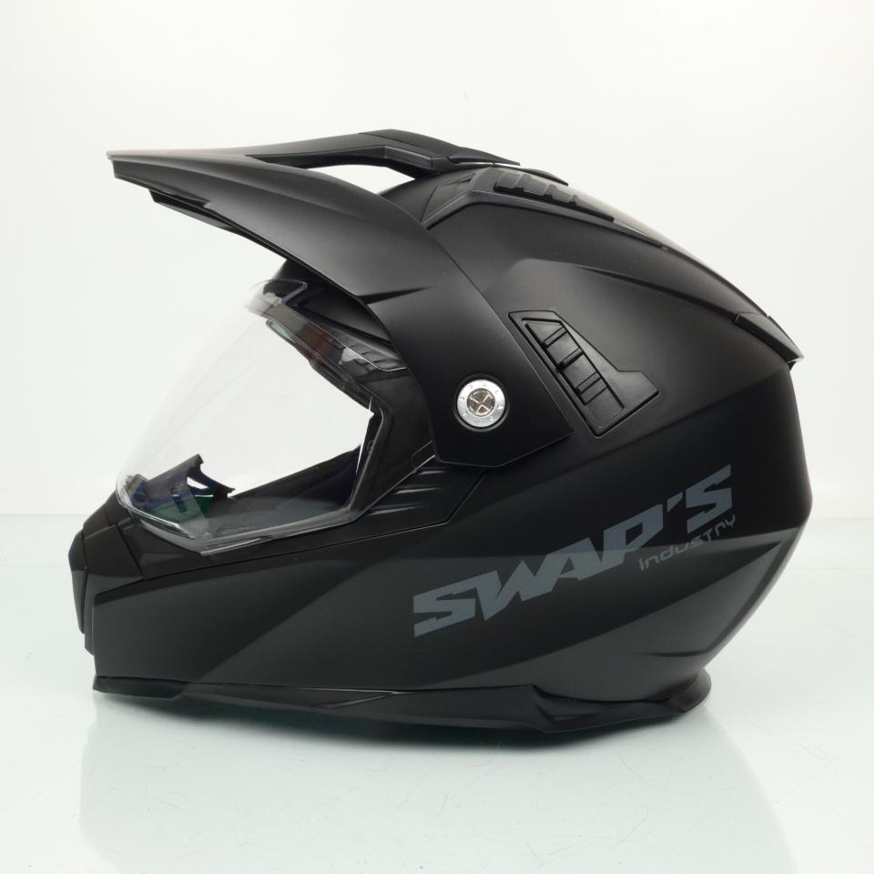 Casque pour moto cross trail Swaps Enduro S789 Crux noir mat Taille L 59-60cm Neuf