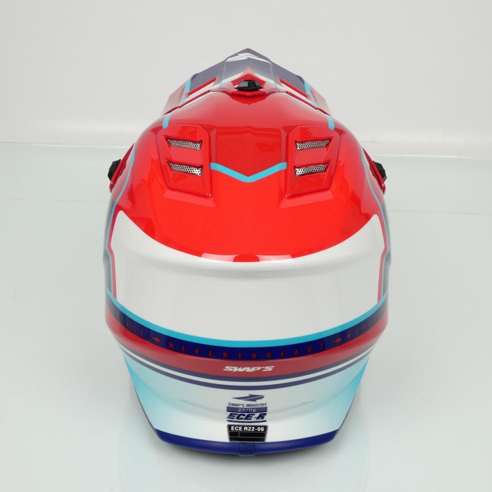 Casque de moto cross rouge pour enfant Taille S 47-48cm Swaps S886 Rock'it RED