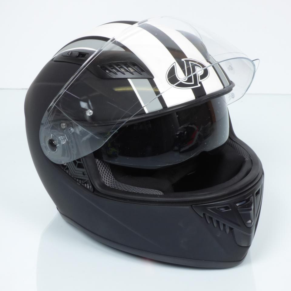 Casque UP pour moto UP Taille XXL UP vintage black/white mat Neuf