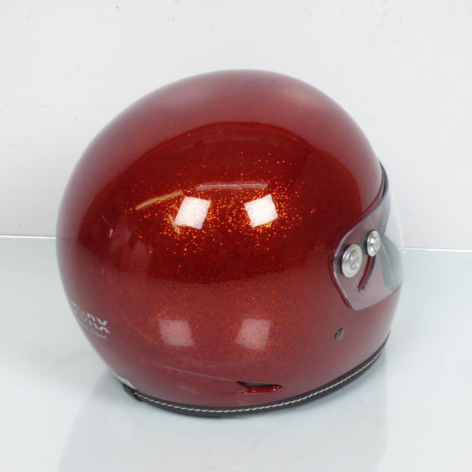 Casque pour moto route vintage Torx Barry Root Beer Taille L rouge orangé brillant