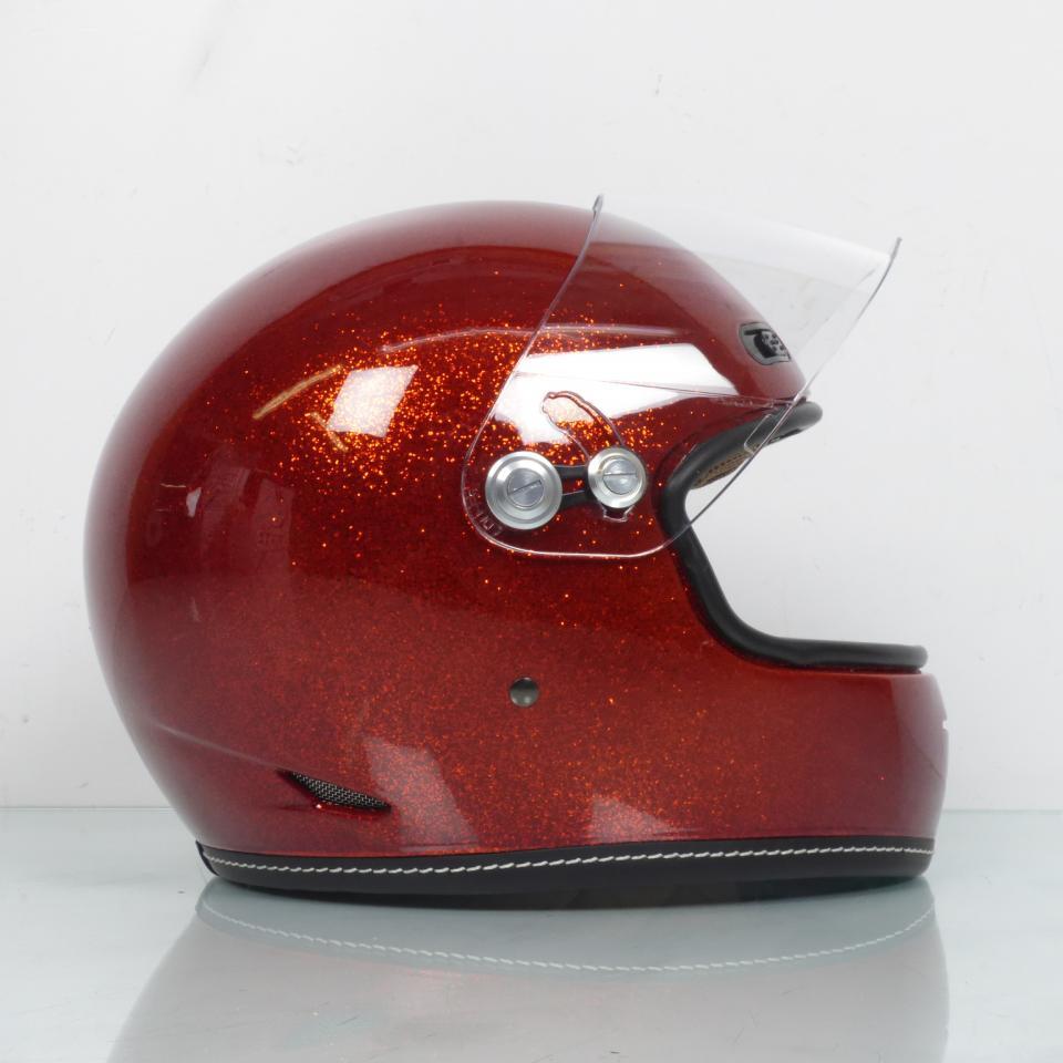 Casque pour moto route vintage Torx Barry Root Beer Taille L rouge orangé brillant