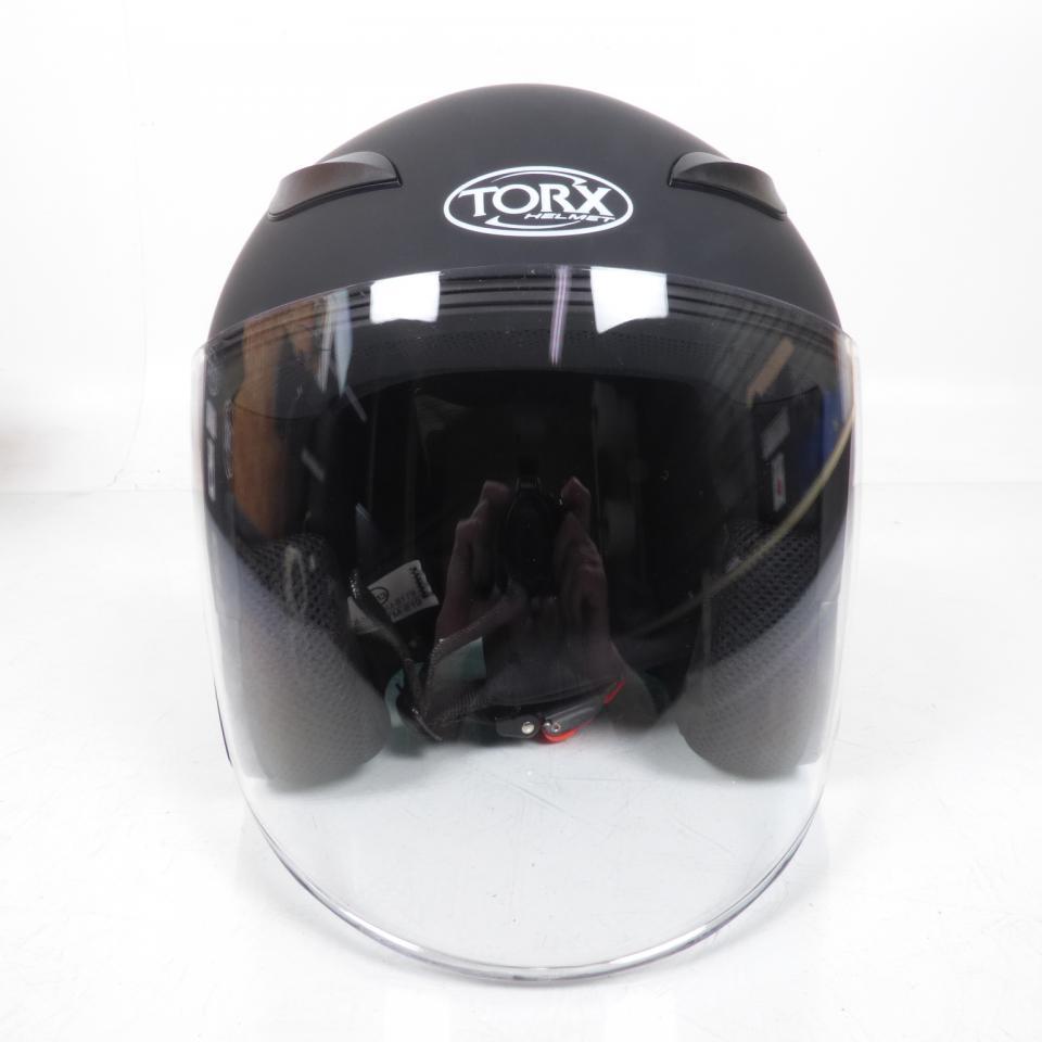 Casque bol Jet Torx Jack 3 taille M coloris Noir Mat pour moto scooter quad Neuf
