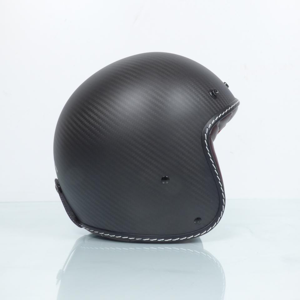 Casque Jet Torx Sunday Carbon Mat taille M homme femme gris carbone pour moto custom