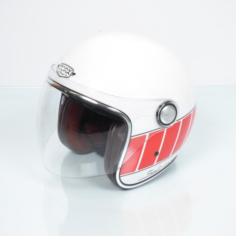 Casque jet Torx pour Deux Roues Torx Taille S Salt Lake TZ White Red Shiny Neuf