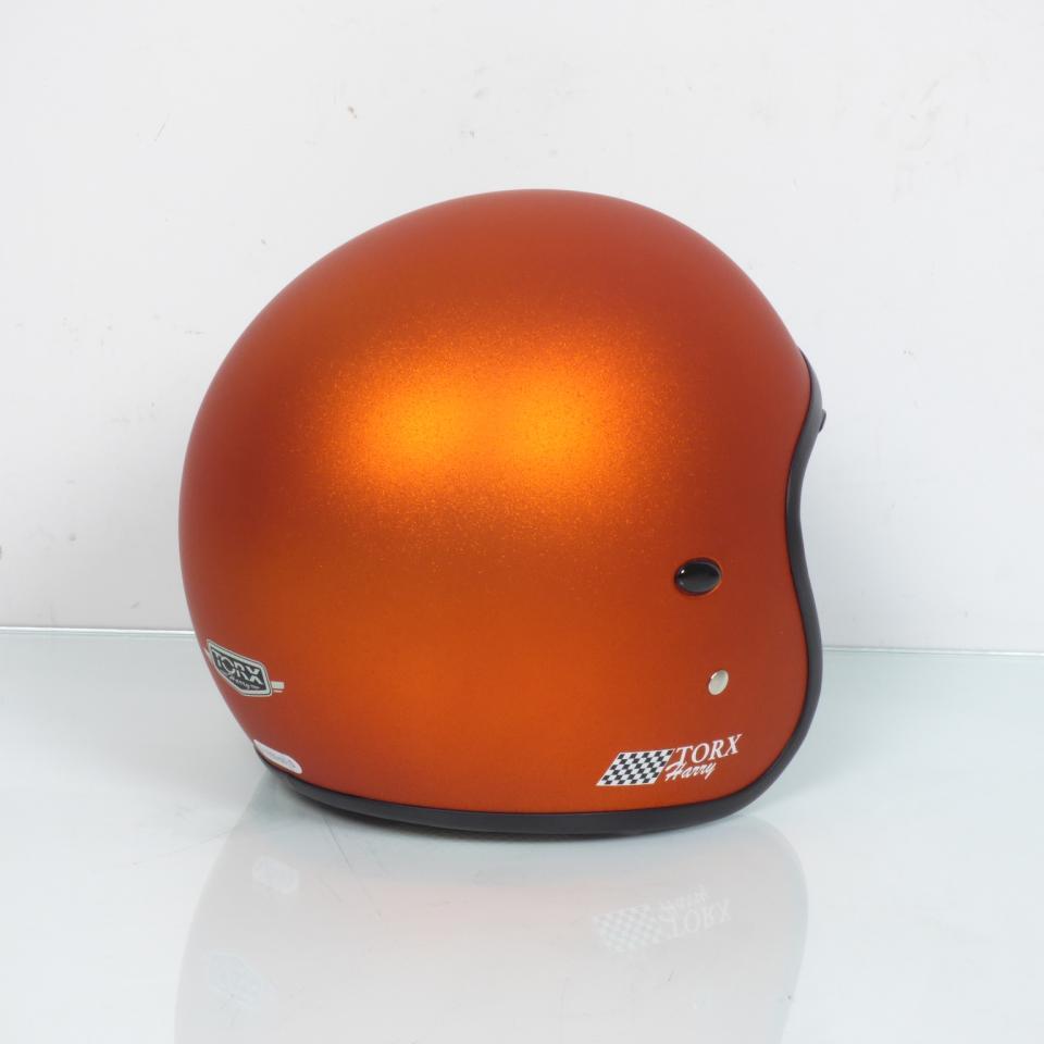 Casque moto jet Torx Harry Glitter Matt orange pour homme / femme Taille M Neuf