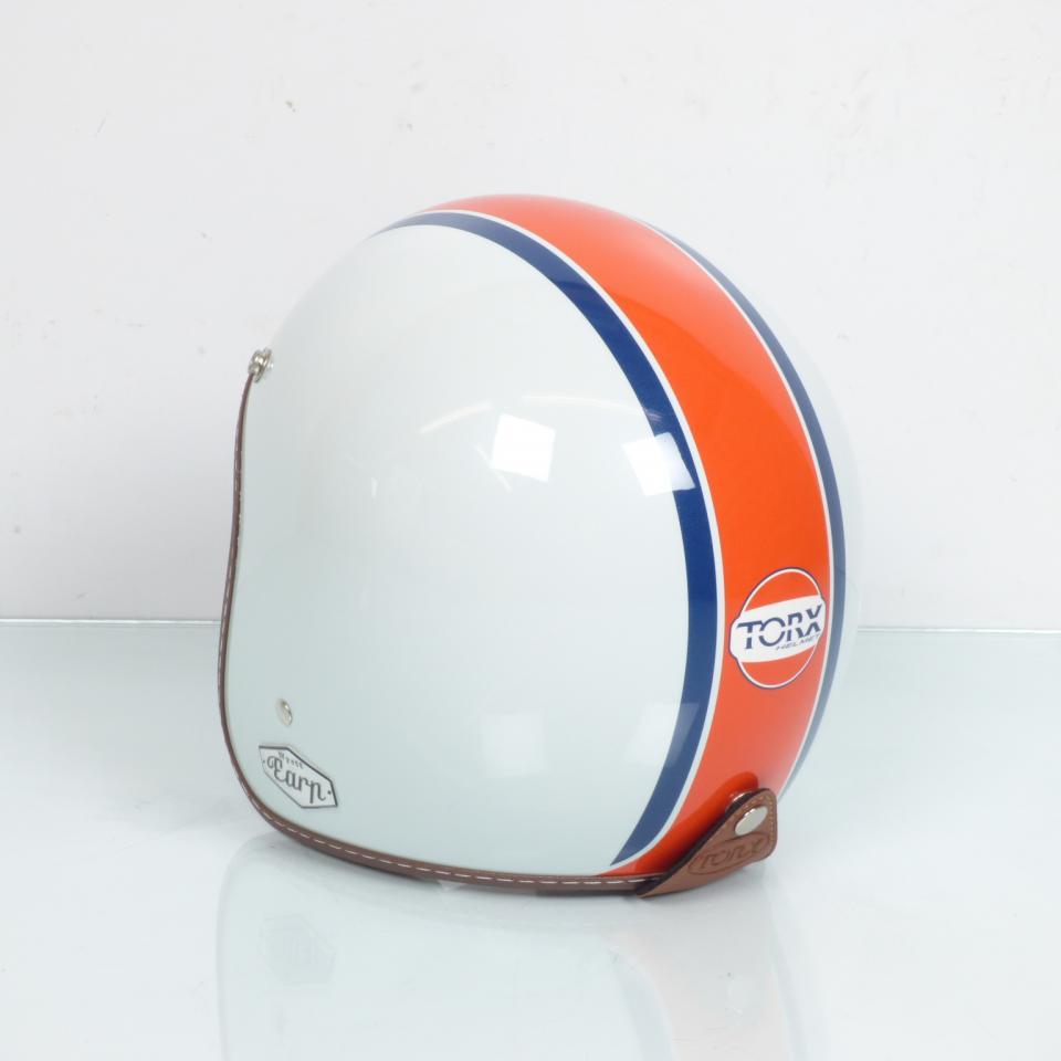 Casque jet blanc orange Torx pour homme / femme Taille XL Wyatt Earp Gulf White