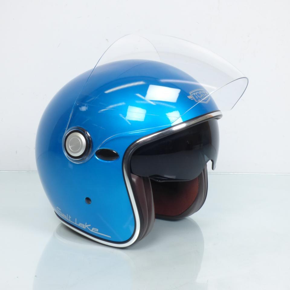 Casque jet moto scooter Torx Salt Lake Rainbow Blue Gloss Taille S 55-56cm pour homme femme neuf