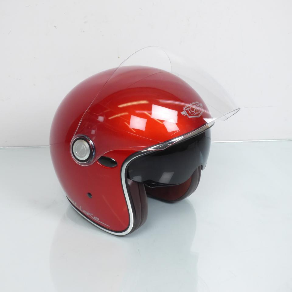 Casque jet homme femme Taille XS 53-54 Torx Salt Lake Rainbow Red Gloss neuf