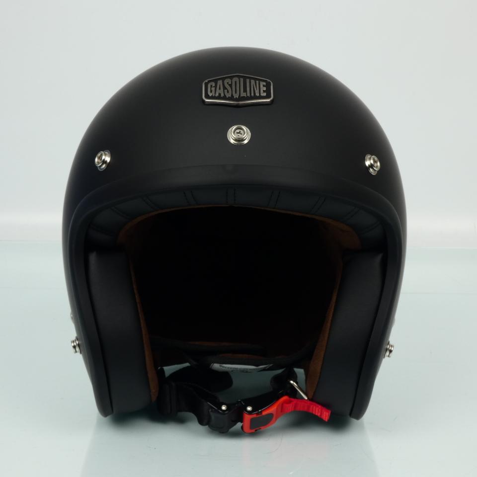 Casque jet Gasoline Cafe Racer S250 noir mat pour moto Taille XS 53-54cm Neuf