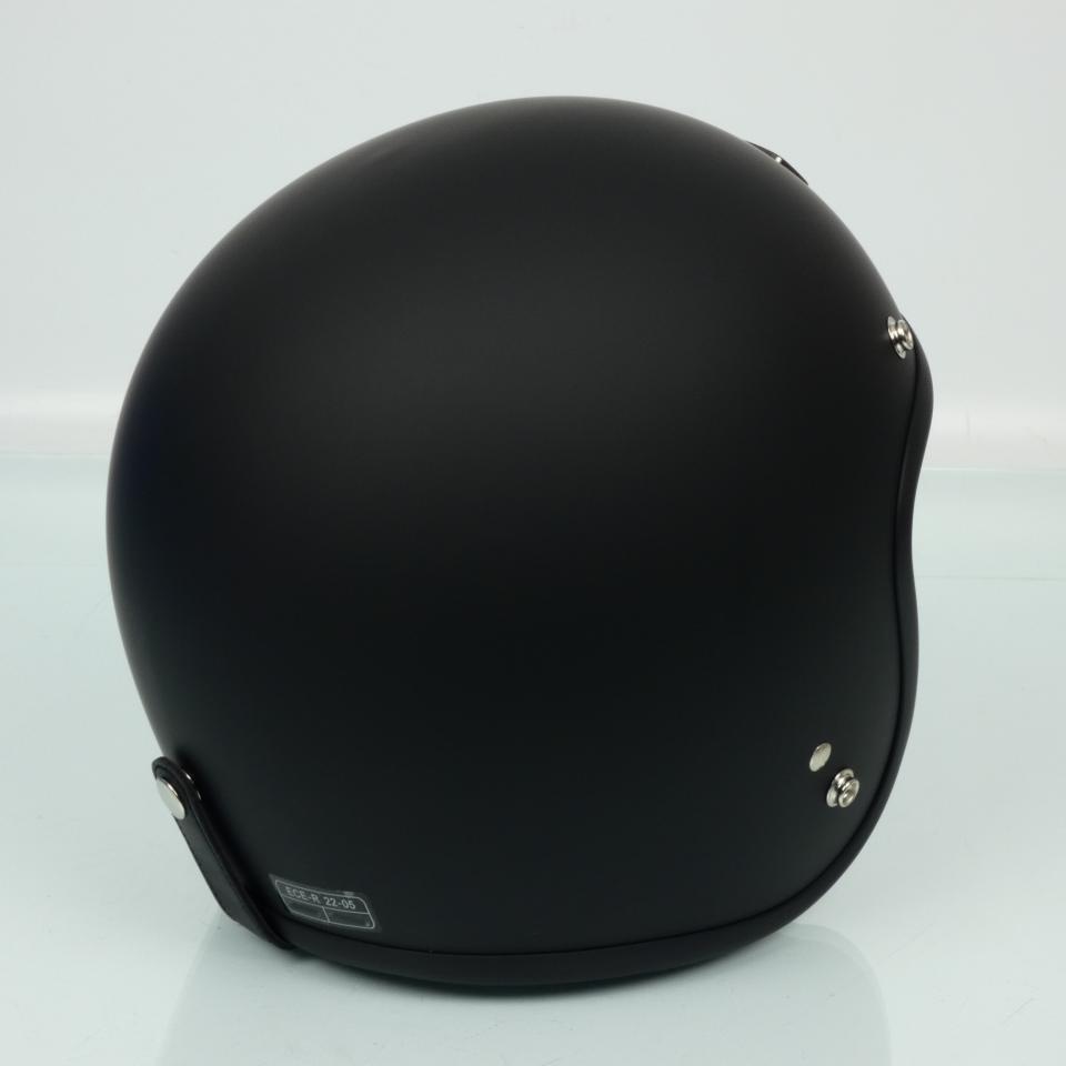 Casque jet Gasoline Cafe Racer S250 noir mat pour moto Taille XS 53-54cm Neuf