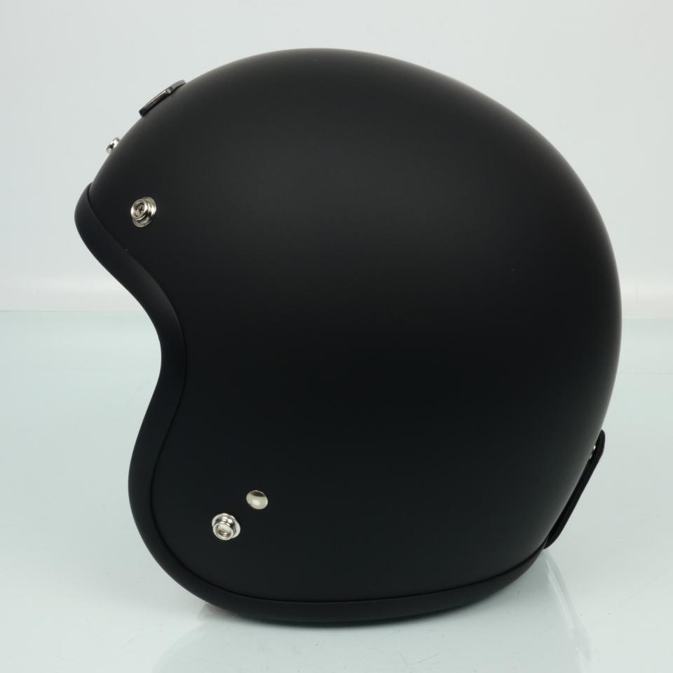 Casque jet Gasoline Cafe Racer S250 noir mat pour moto Taille XS 53-54cm Neuf