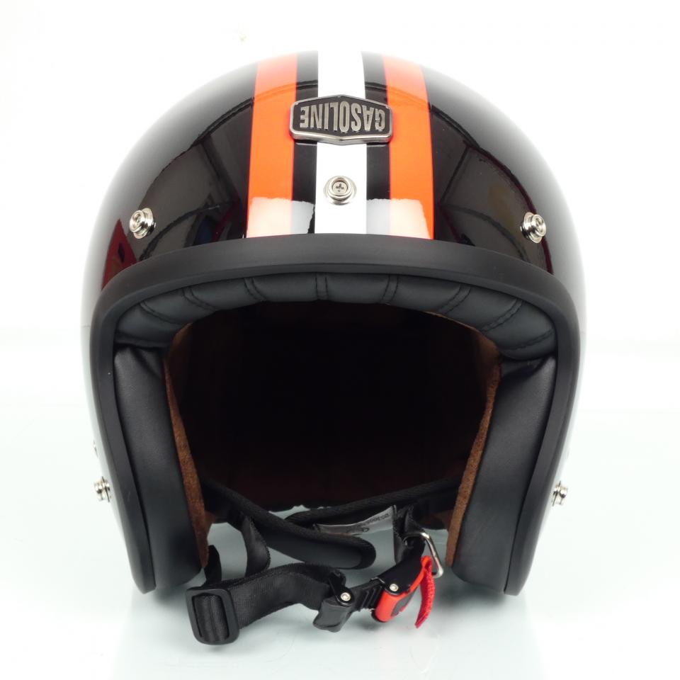 Casque jet Gasoline Cafe Racer S250 noir rouge blanc XL pour moto Neuf destock