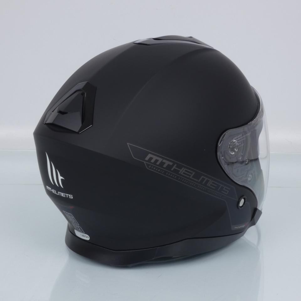 Casque jet MT Helmets Thunder 3 SV noir mat homme femme Taille S 55-56cm pour scooter