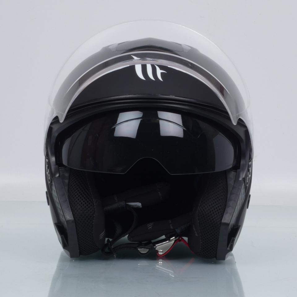 Casque jet MT Helmets Thunder 3 SV noir mat homme femme Taille M 57-58cm pour scooter