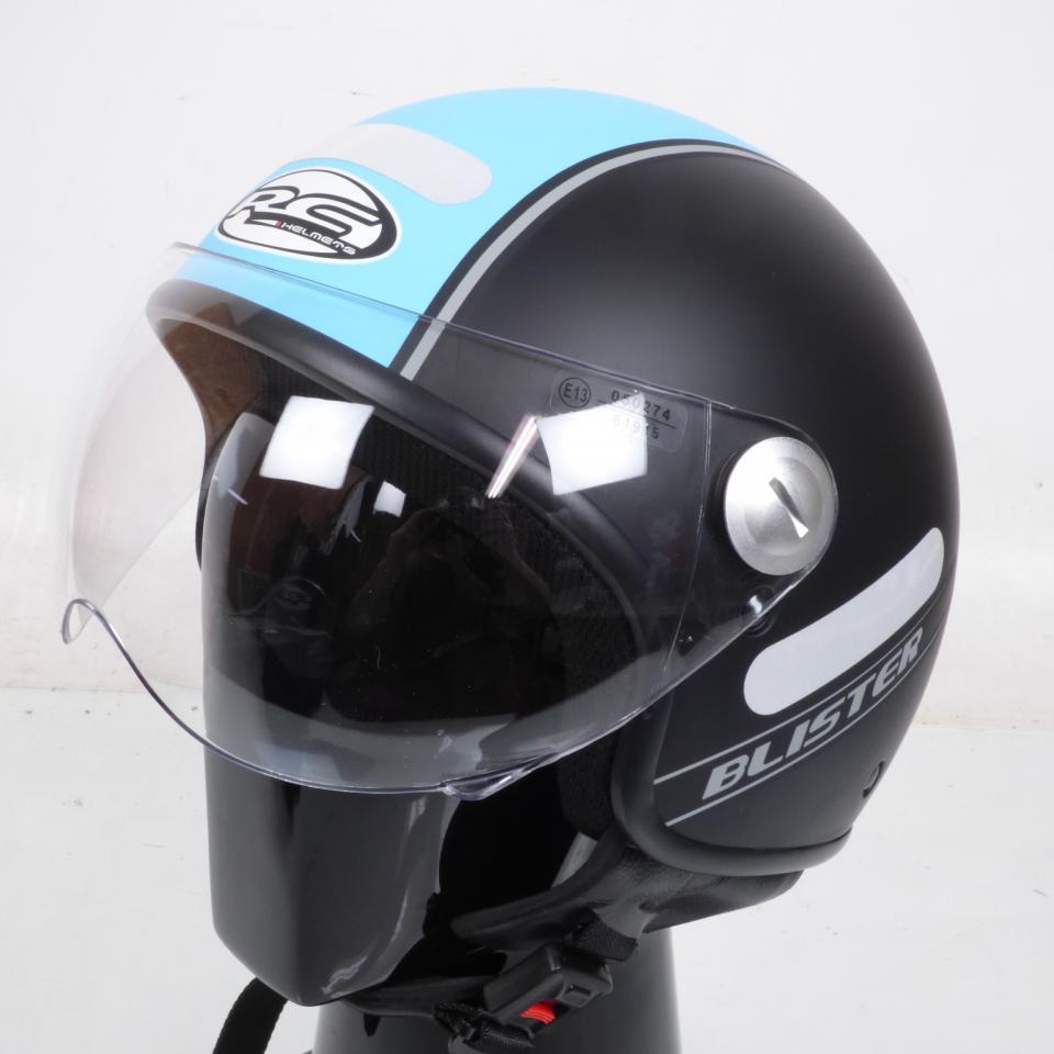 Casque jet RC Helmets pour Deux Roues RC Helmets Taille L 59-60cm / Blister noir bleu Neuf en destockage