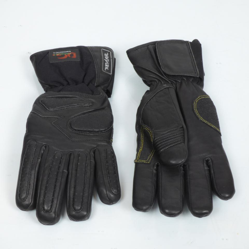Gant pour moto route hiver DG Taille 6 en cuir et textile coloris noir ski destockage