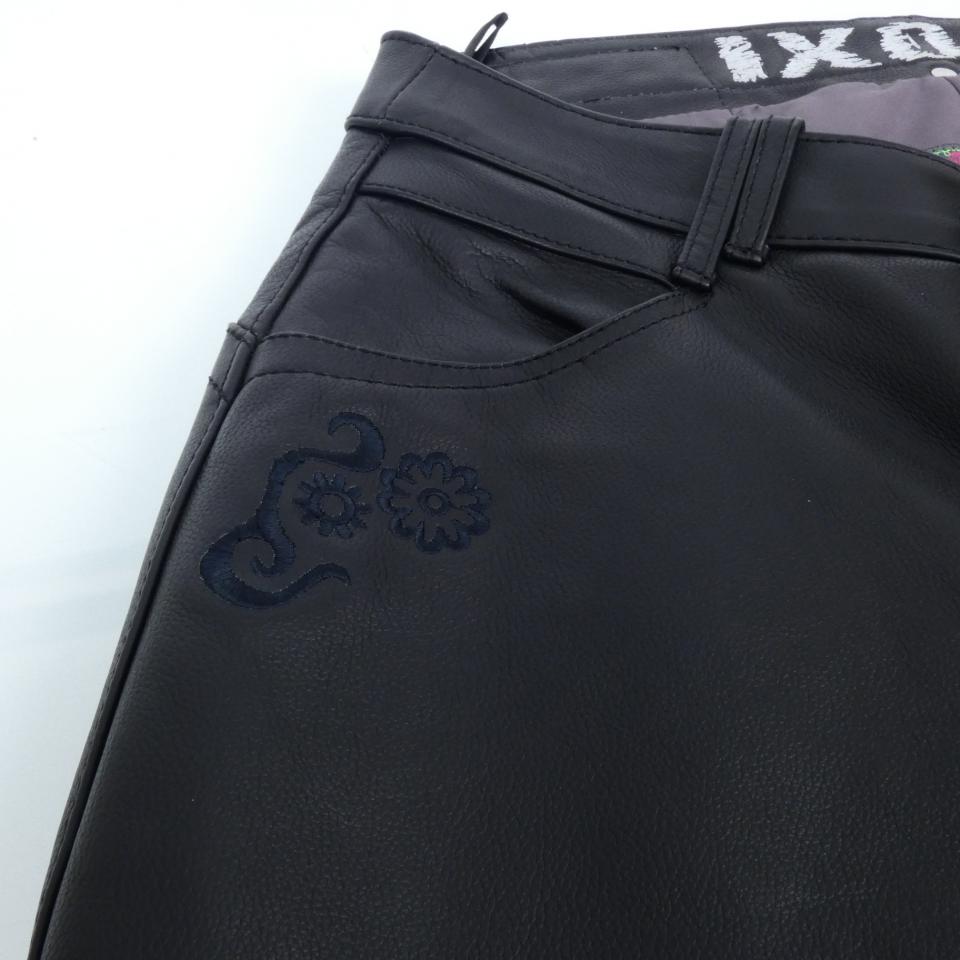 Pantalon moto route Ixon Rubis cuir noir taille 38 pour femme Taille M Lady Neuf