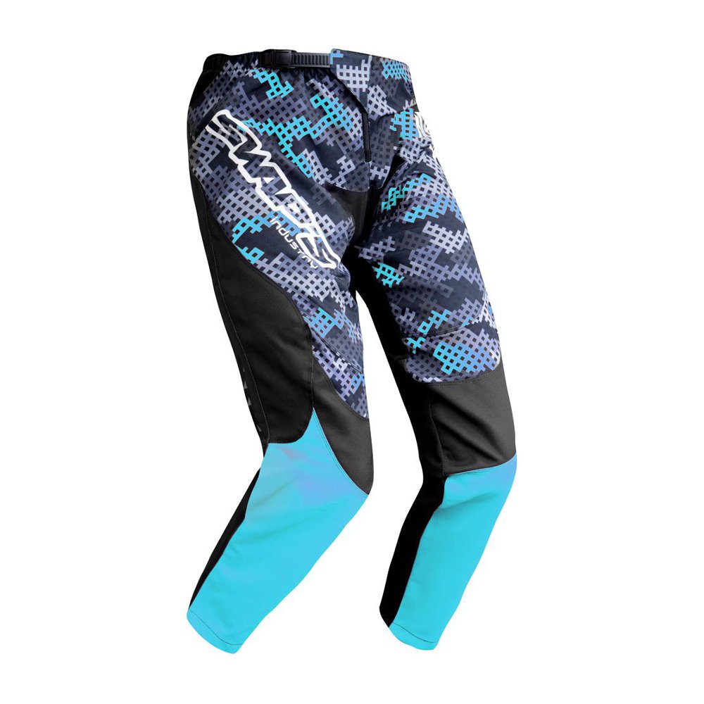 Pantalon moto cross Swaps Camo Kid bleu pour enduro TT Taille XL enfant Neuf