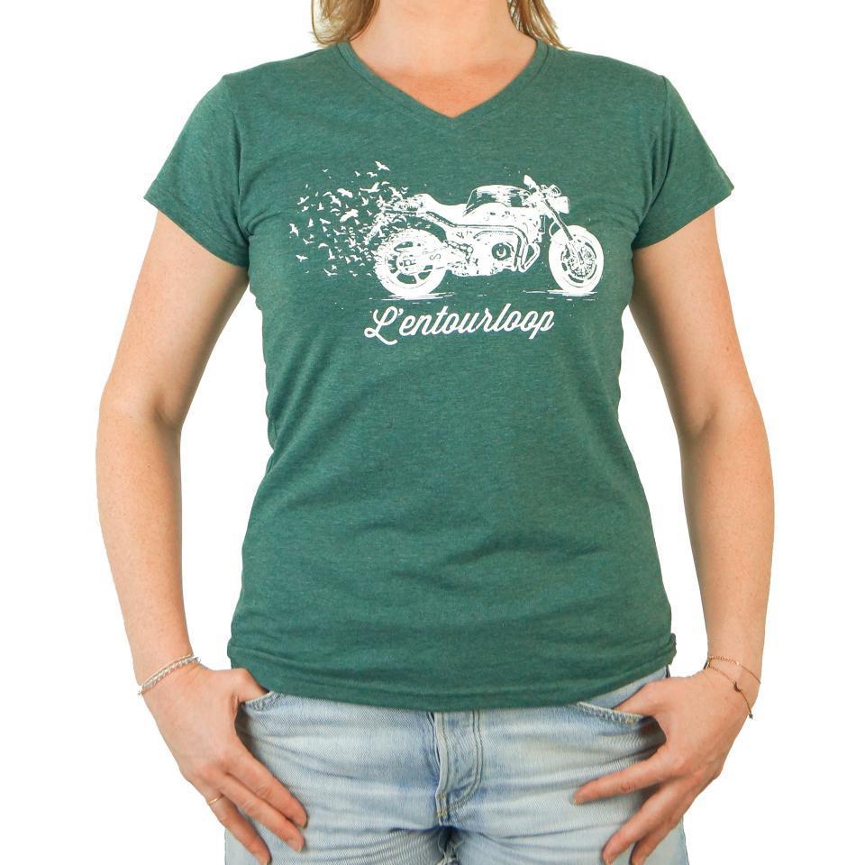 photo piece : T-Shirt->L Entourloop Motorcycle Taille XL Lady