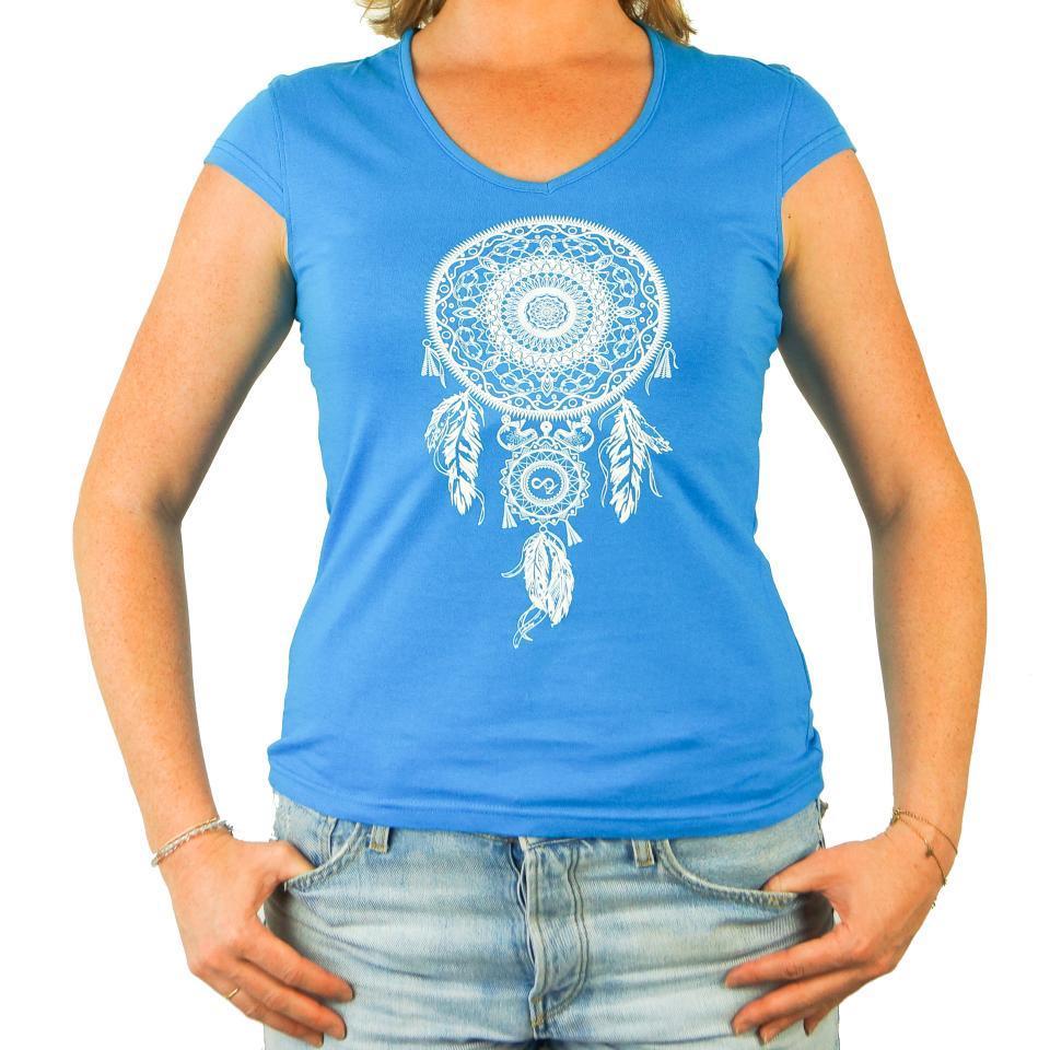 Tee Shirt pour moto Femme L'Entourloop DreamCatcher Bleu taille L