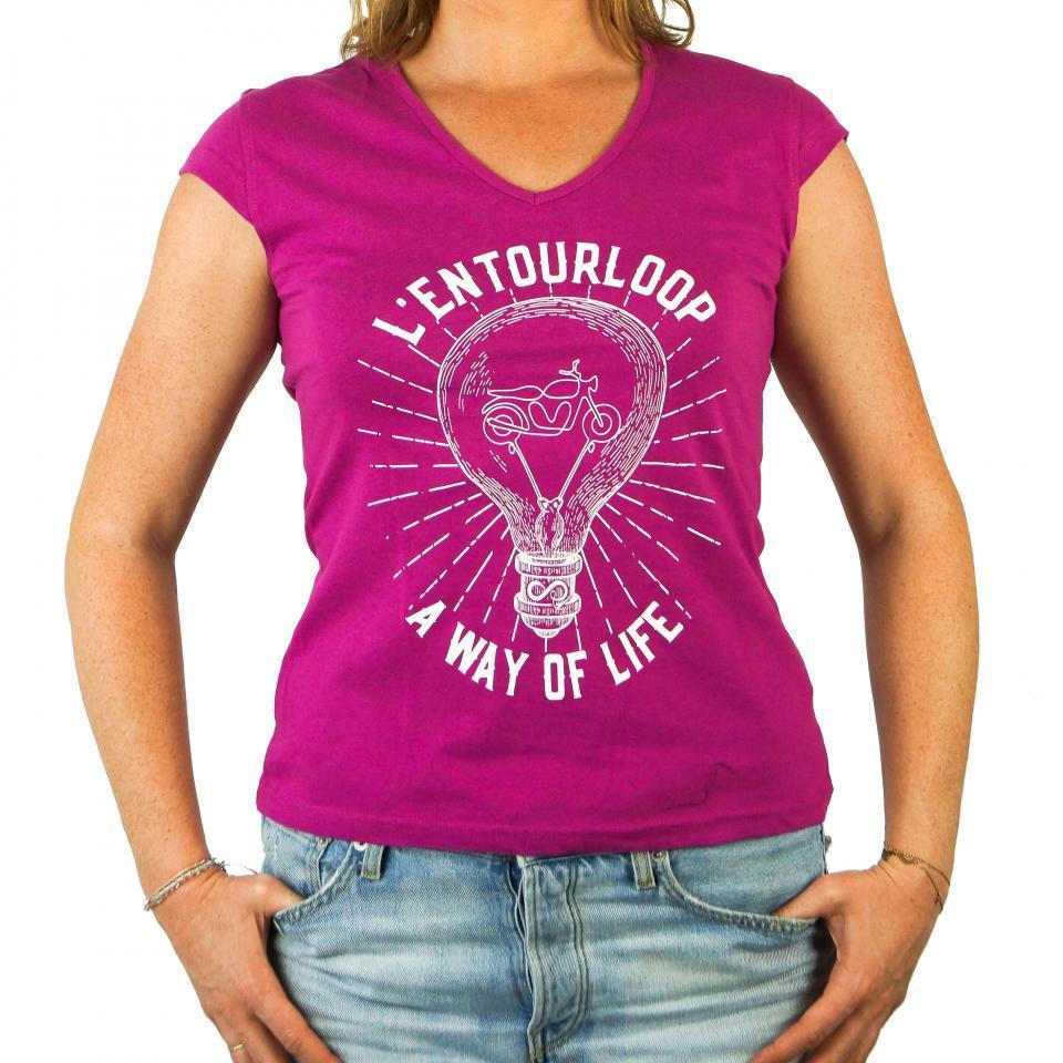 T-Shirt pour L Entourloop Motorcycle Taille S Lady