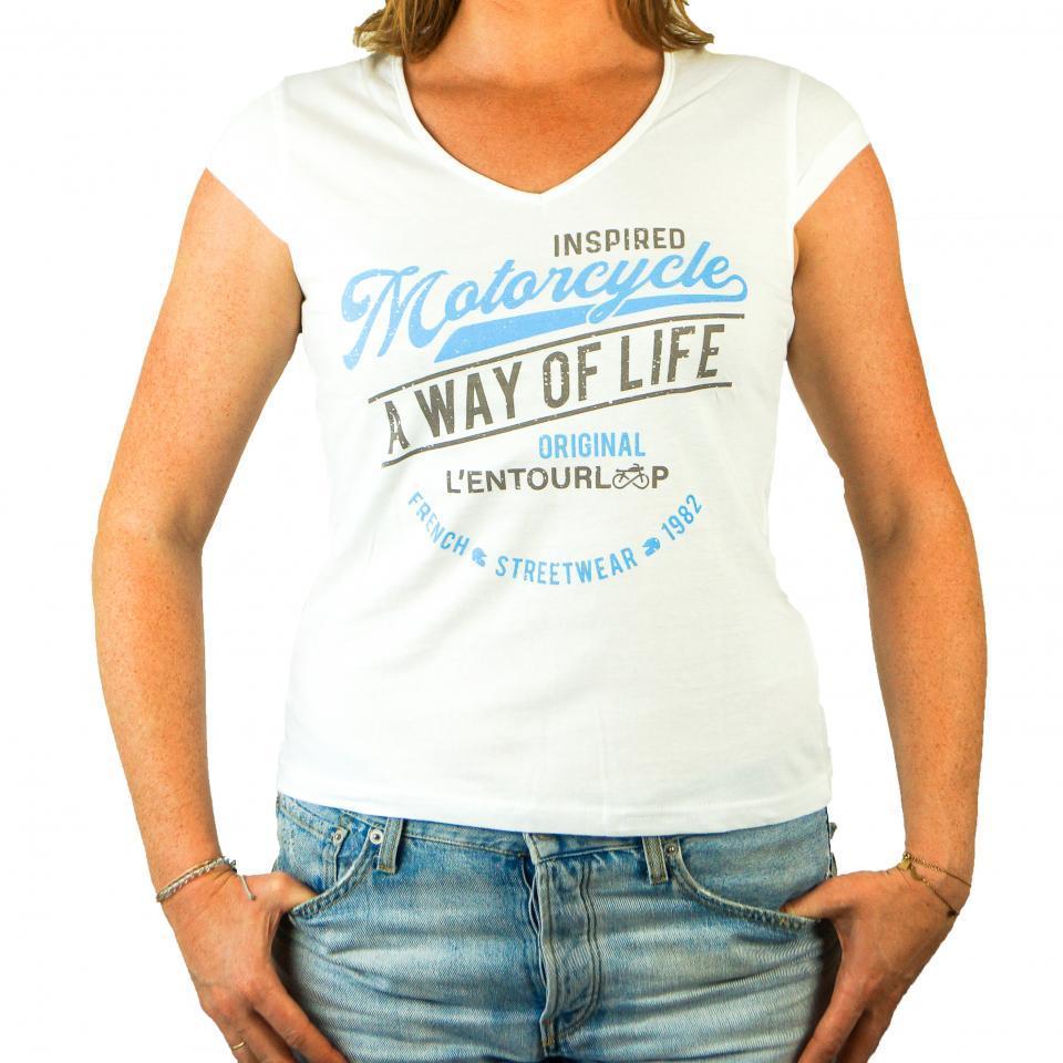 photo piece : T-Shirt->L Entourloop Motorcycle Taille L Lady