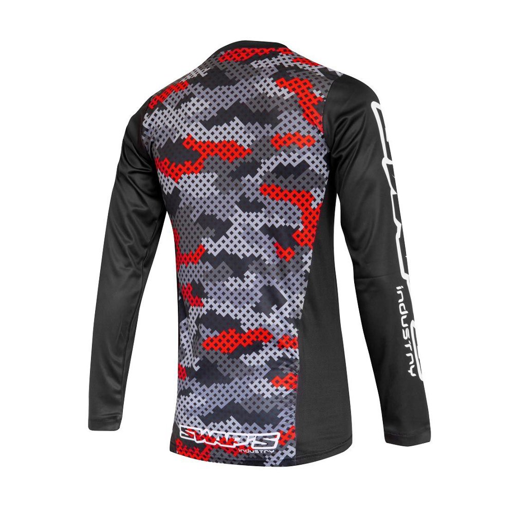 T-Shirt maillot Swaps Camo Kid rouge pour moto cross enduro Taille M Enfant Neuf