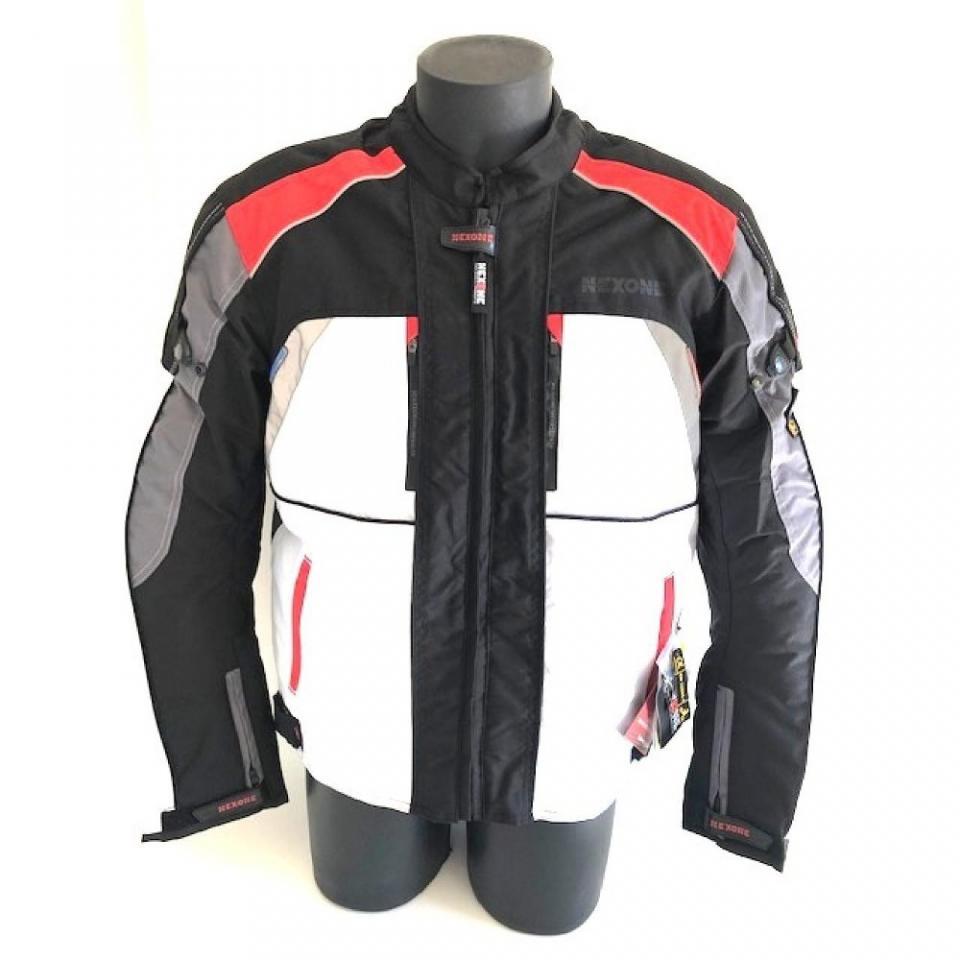 Blouson moto Nexone Giovanni taille L noir/rouge/blanc dorsale homologué CE Neuf