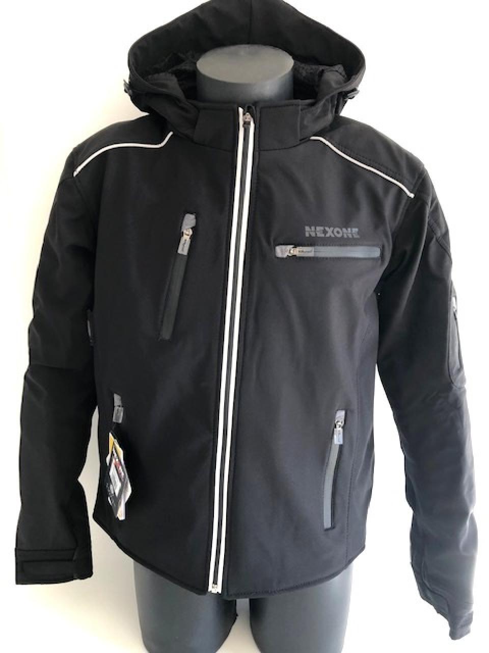 Blouson pour moto route Nexone Soft Shell taille M noir protection dorsale homologué