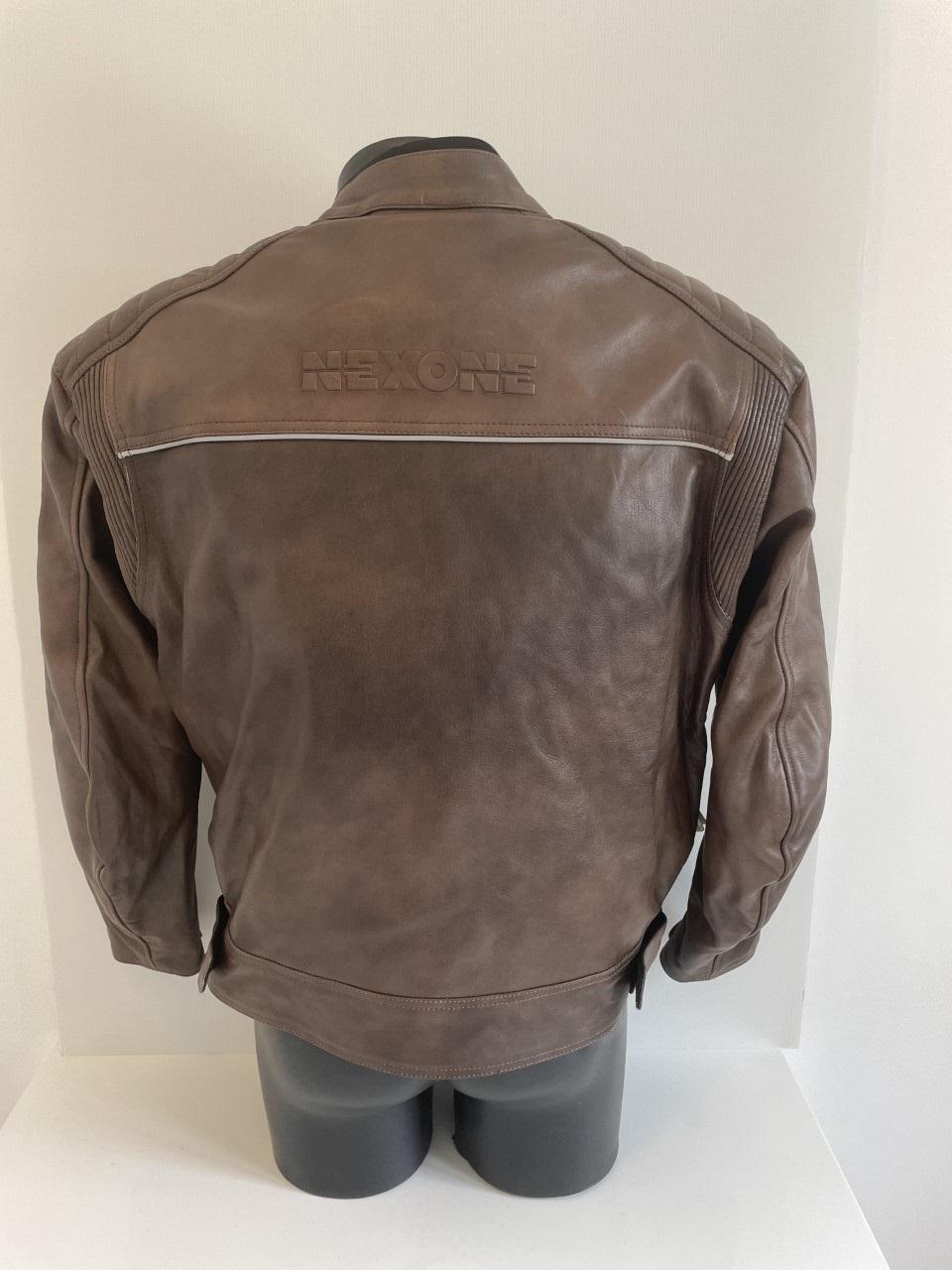 Blouson veste pour moto Homme Nexone Cuir Giorgio Marron Taille S homologué CE