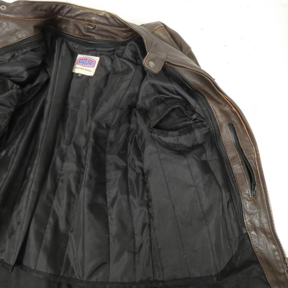 Blouson veste moto Gasoline pour moto Gasoline Taille M Scrambler vintage marron Neuf en destockage