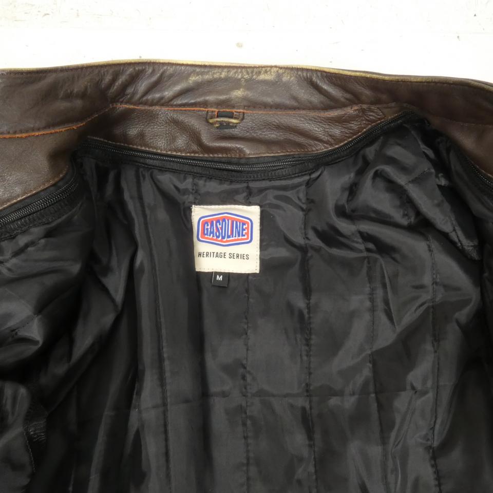 Blouson veste moto Gasoline pour moto Gasoline Taille M Scrambler vintage marron Neuf en destockage
