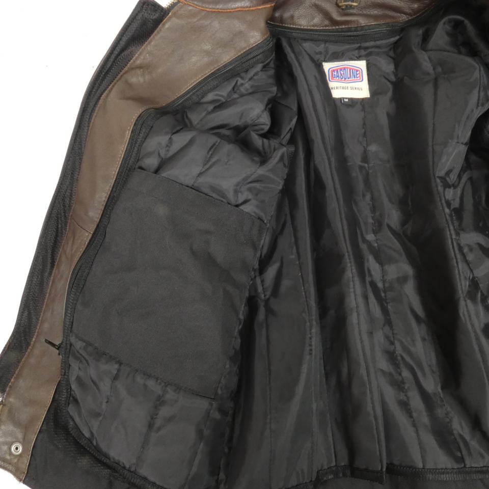 Blouson veste moto Gasoline pour moto Gasoline Taille M Scrambler vintage marron Neuf en destockage