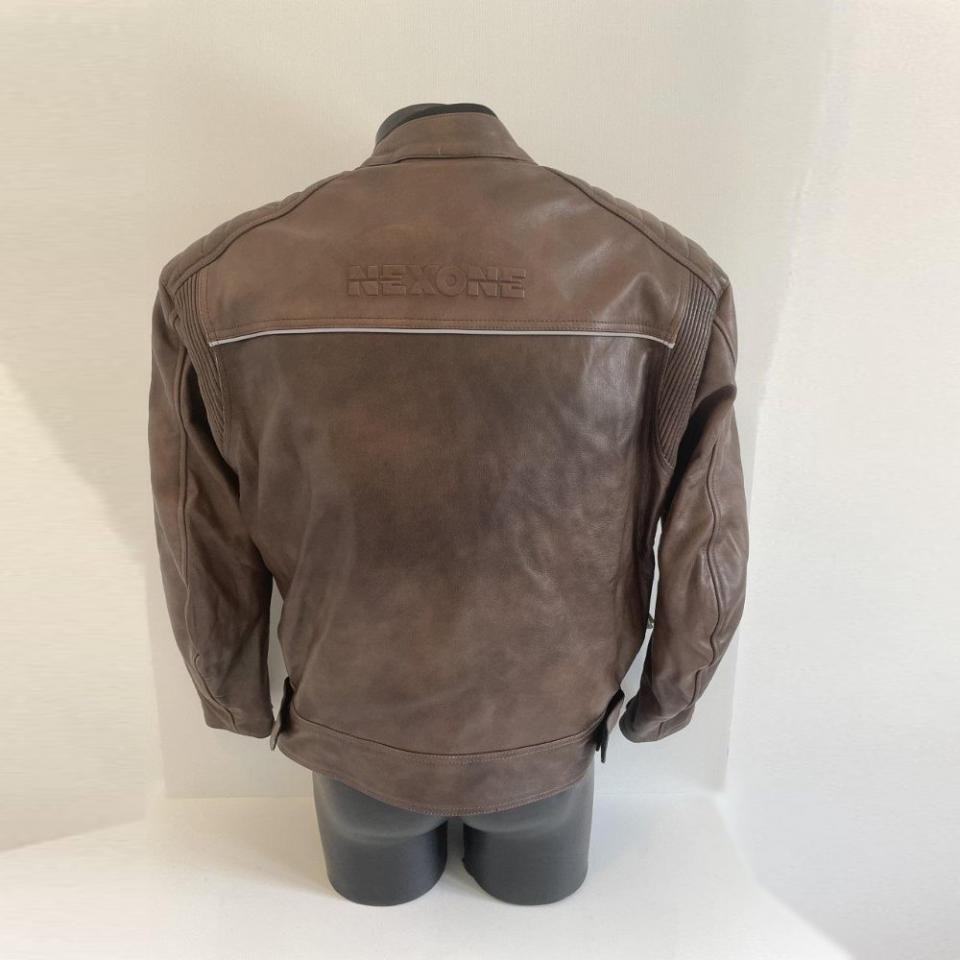 Blouson veste pour moto Homme Nexone Cuir Giorgio Marron Taille 4XL homologué CE Neuf