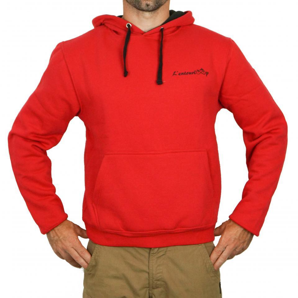 Sweat capuche pour moto Homme L'entourloop Tree of Life Rouge taille M