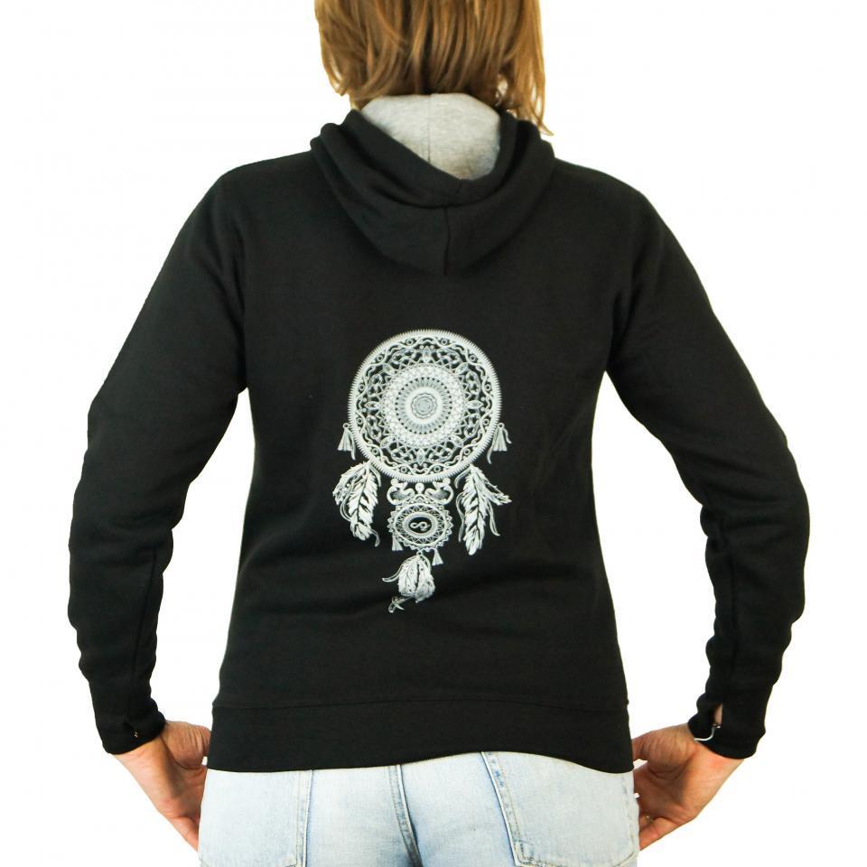 Sweat capuche pour moto Femme L'Entourloop DreamCatcher Noir taille L Lady