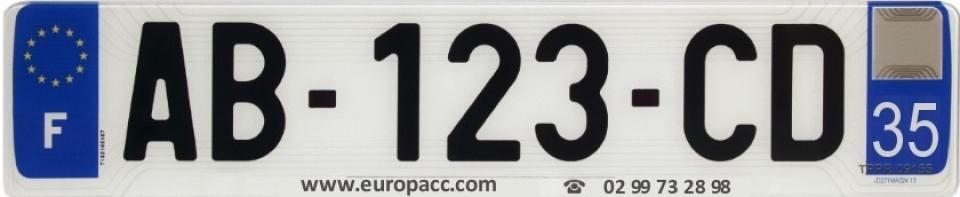Plaque d immatriculation pour  