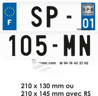 Plaque d immatriculation pour  