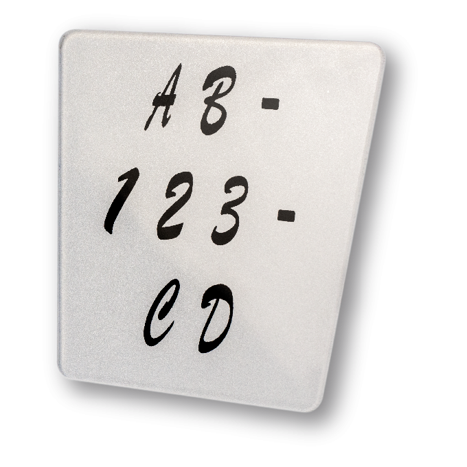 Plaque d immatriculation pour  