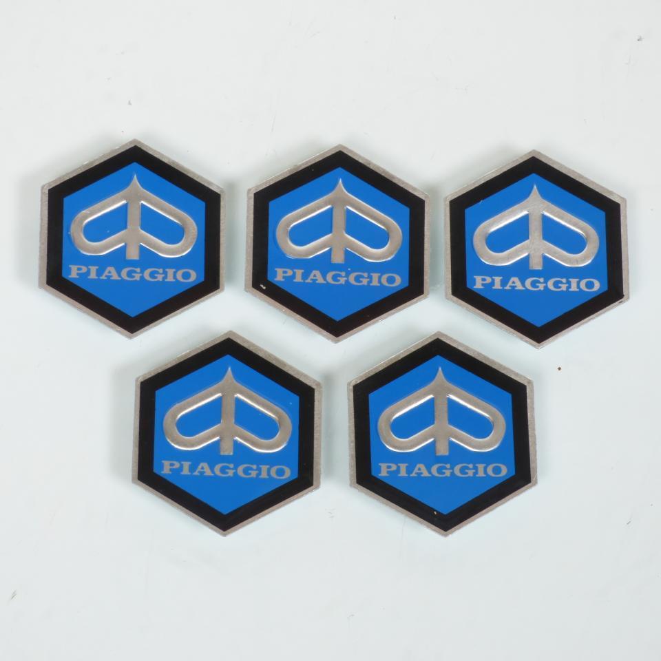 Lot autocollant logo embleme pour scooter Piaggio 125 Vespa PX 1977 1982 31x36 mm