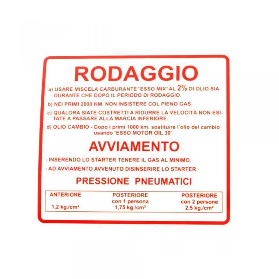 photo piece : Autocollant stickers->Piaggio Vespa Rally