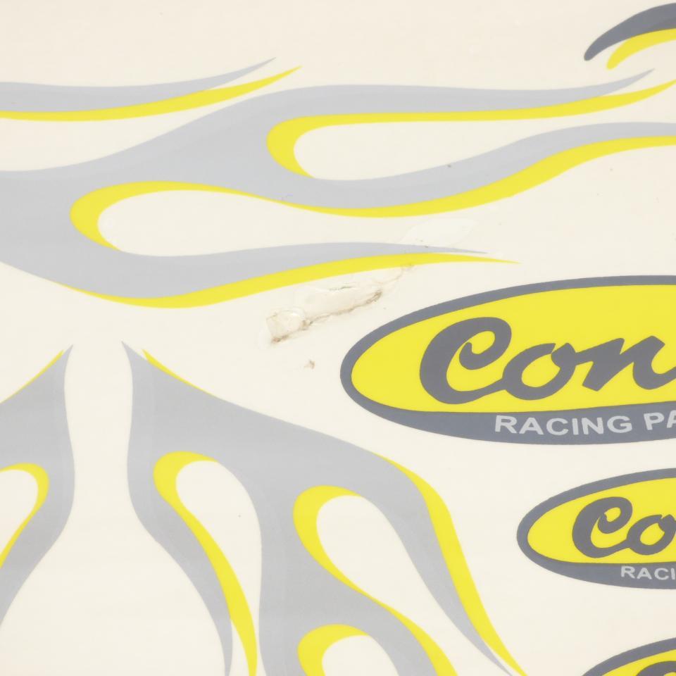 Planche d'autocollants stickers Conti jaune et gris pour scooter Neuf