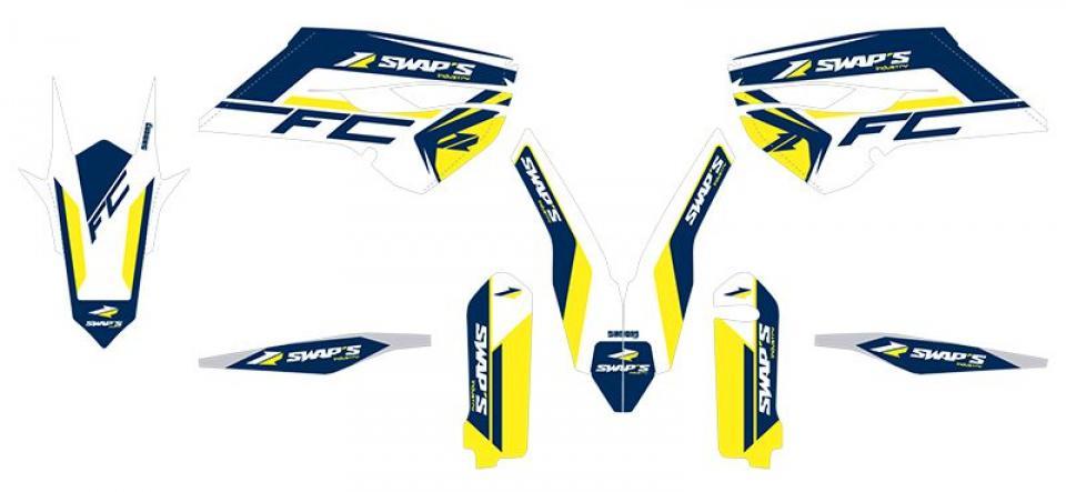 Autocollant stickers Swaps pour Moto Husqvarna 250 Tc 2T 2015 Neuf